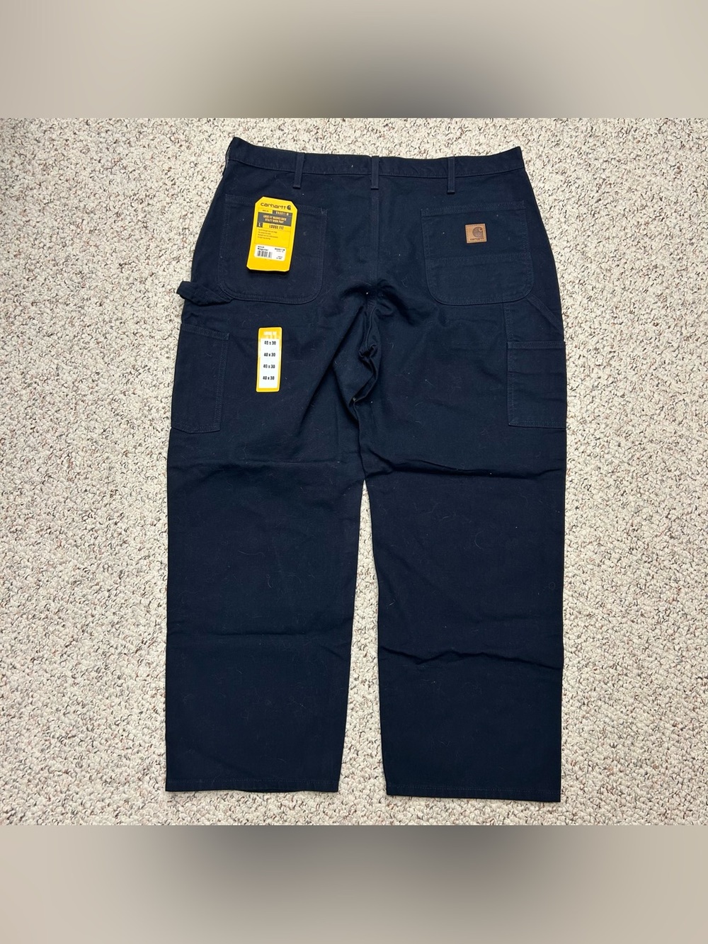 Carhartt Loose Original Fit Duck Work Dungaree Dark Blue 40x30 NWT B11-MDT